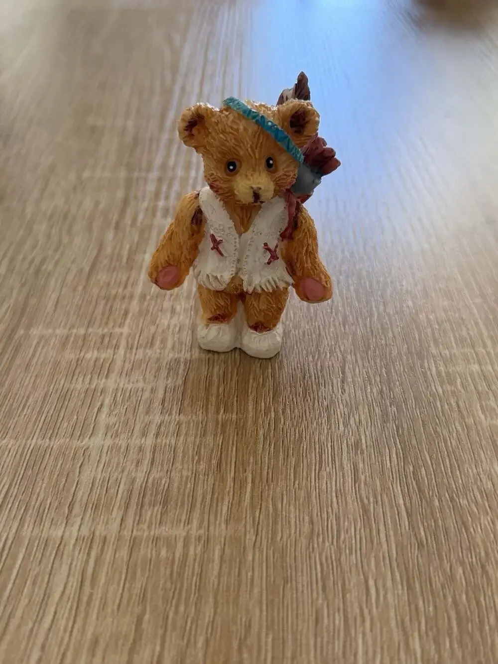 Set of 3 Native American Theme Resin Teddy Bear Figurines